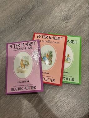 Beatrix Potter Peter Rabbit Pop-Up Book Lot of 3 Vintage Hardcover Books